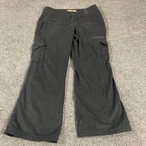 Dickies Pants Womens 12 R Black Cargo Pockets Workwear Outdoors 34x29 Mid Rise